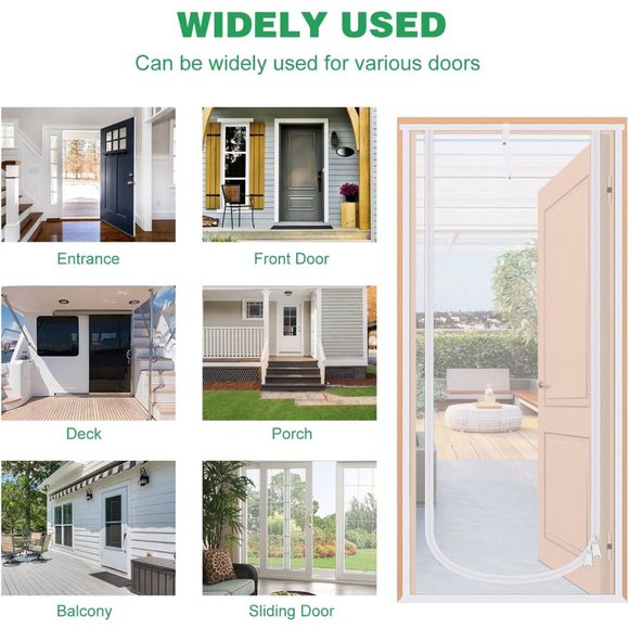 NEW Reinforced White Heavy Duty Screen Door Addition for Pets, Bugs & Children - Picture 3 of 9